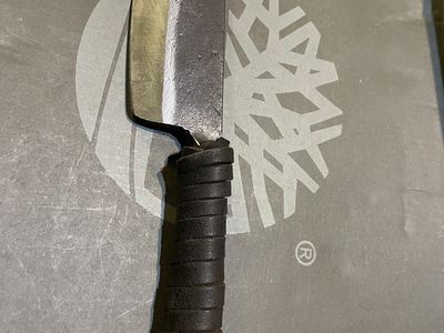 Railroad spike knife