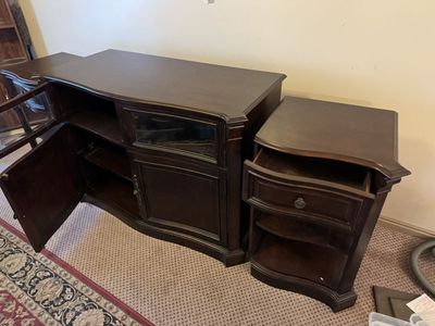 Cabinet set with shelves and drawers 3 pieces.
