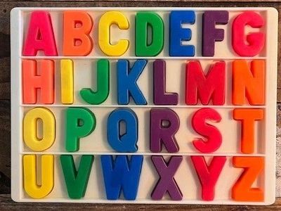 Fisher-Price Magnetic Alphabet Letter Set, Vintage. With 6 Spelling Cards