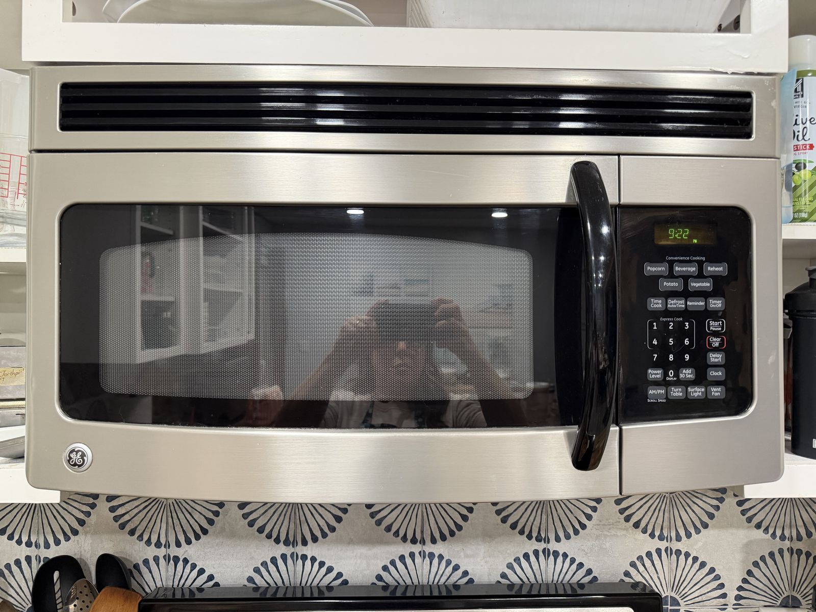 Microwave, gas range/oven, dishwasher appliance set