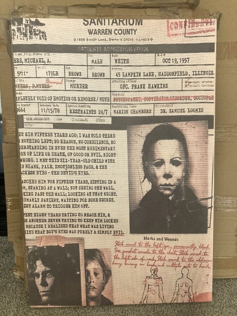 New 20x30 Michael Myers Haddonfield Canvas Art