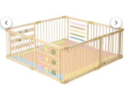 NEW ZETY WOODEN FODABLE PLAY PEN