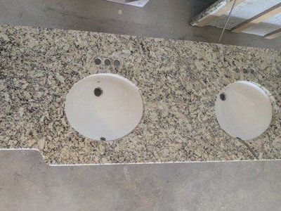 Granite Double Sink Bathroom Vanity Countertop Slabs