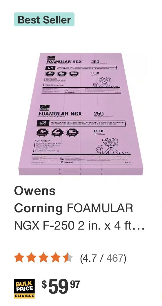 XPS Foam Board 2 Inch Insulation