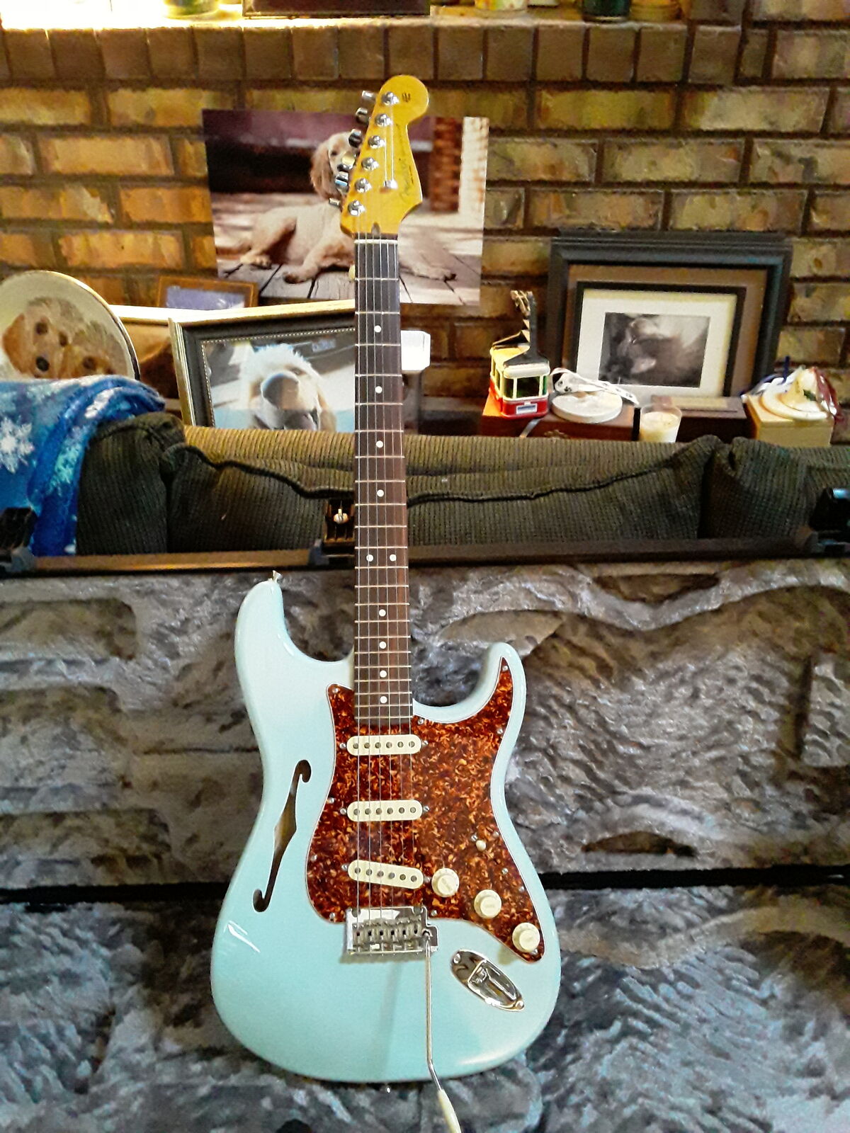 Fender American Professional II Stratocaster Thinline 2024 - Present - Transparent Daphne Blue