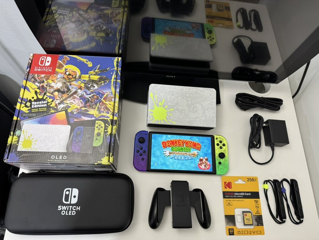 Nkntendo Switch Oled Modded 256gb W/ Games