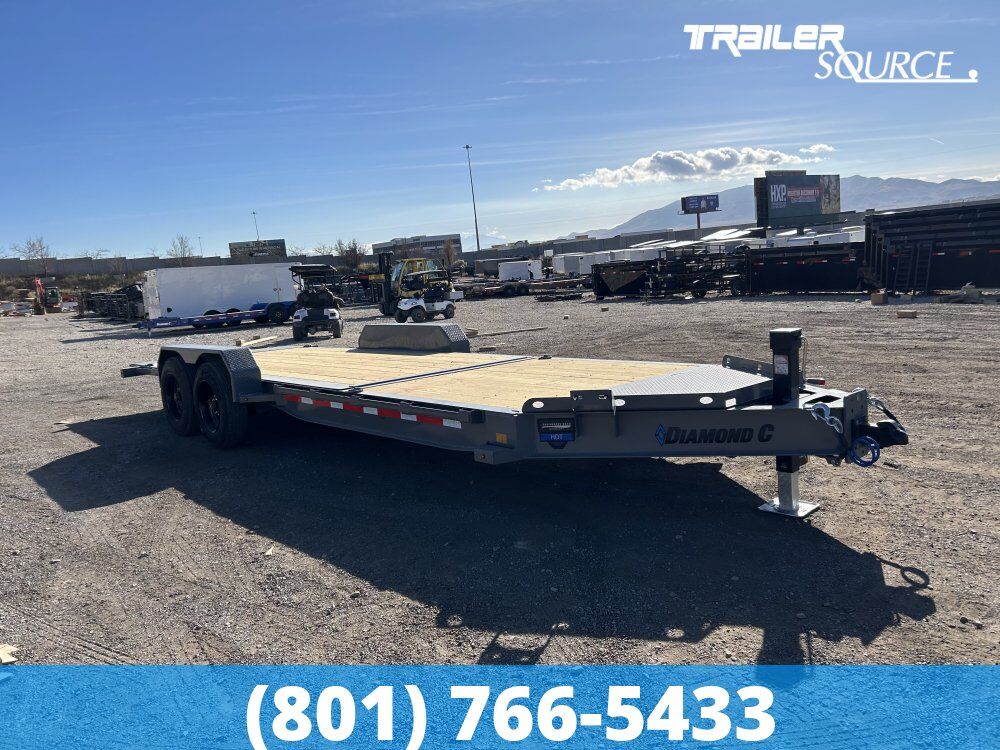 7x22 Diamond C HDT 208 Tilt Trailer - 18K GVWR - 18 Ply Tire Upgrade