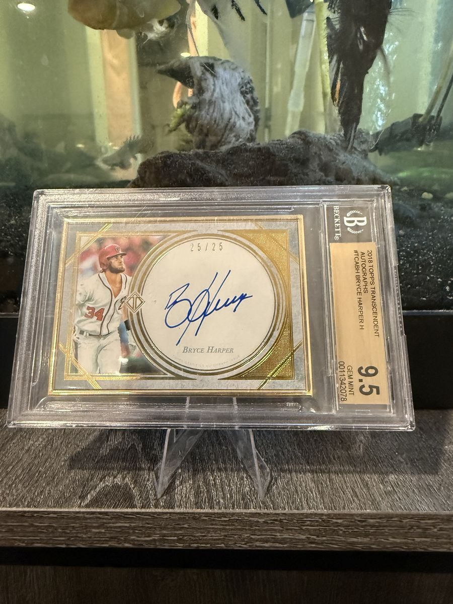2018 Topps Transcendent Bryce Harper Auto 25/25 BOOKEND!!