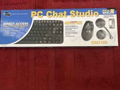 iConcepts Direct Access PC Chat Studio: Multimedia Keyboard, 4D Mouse, Webcam, Headset - New
