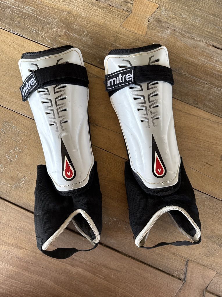 Mitre soccer shin guards, adult teen size