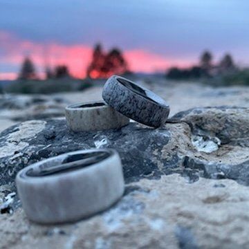 Custom Antler and Acrylic Rings