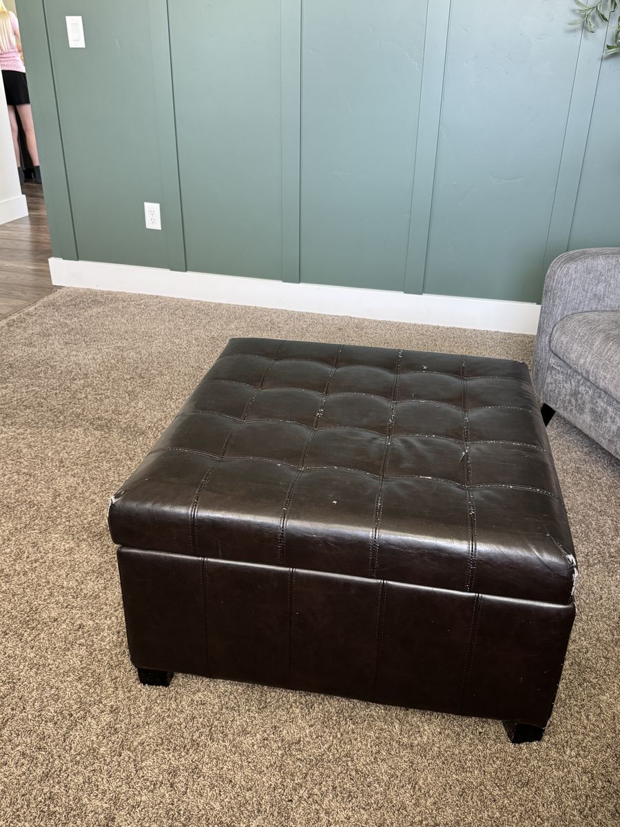 Free: Brown Ottoman with Storage