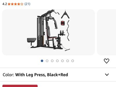 SPORTSROYALS Home Gym Multifunctional Workout Station with Leg Press