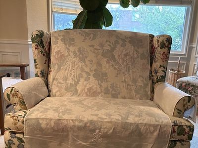 Floral wingback Settee Sofa