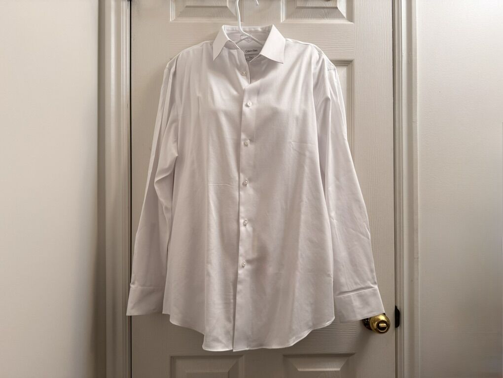 Calvin Klein White Dress Shirt Medium 15 1/2
