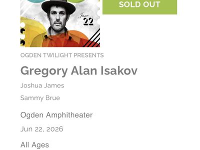 Gregory alan isakov vip ticket