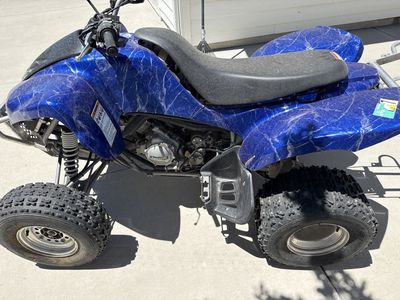 Kawasaki ATV KFX 700 Quad Sport Four-Wheeler Blue with Marble Design