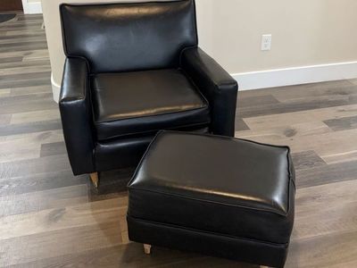 Mid-century Modern Chair with Ottoman