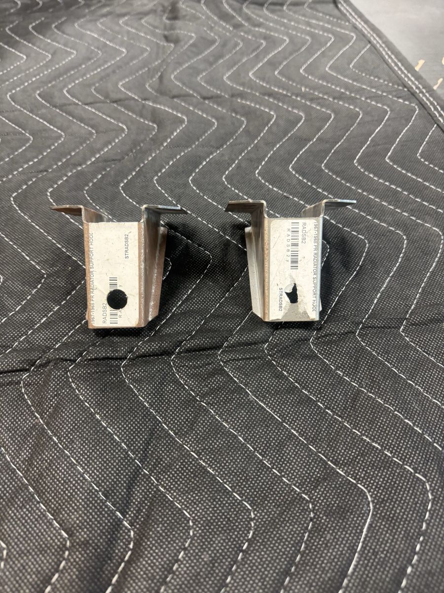 67-68 Ford Mustang Radiator Support Bumper Bracket Pair