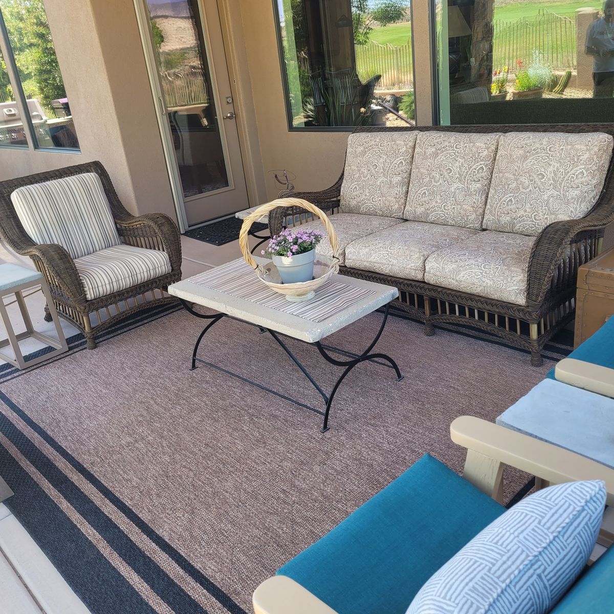 Ethan Allen outdoor sofa and chair
