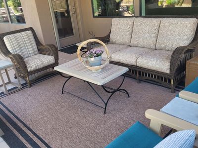 Ethan Allen outdoor sofa and chair