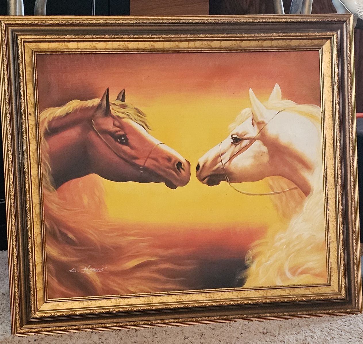 Framed painting
