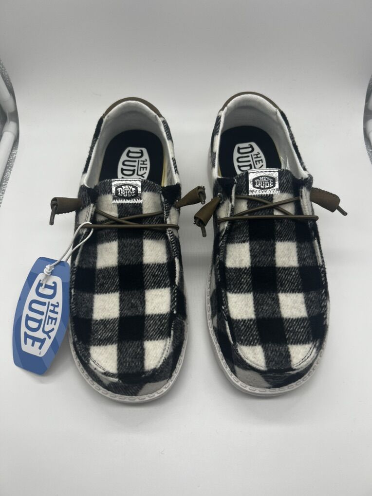Brand New Womens Size 9 Hey Dudes Buffalo Plaid