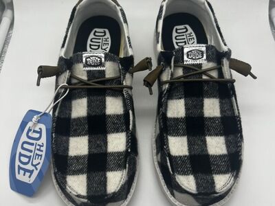 Brand New Womens Size 9 Hey Dudes Buffalo Plaid