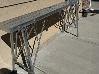 Folding Aluminum Work Platform / Scaffold Bench