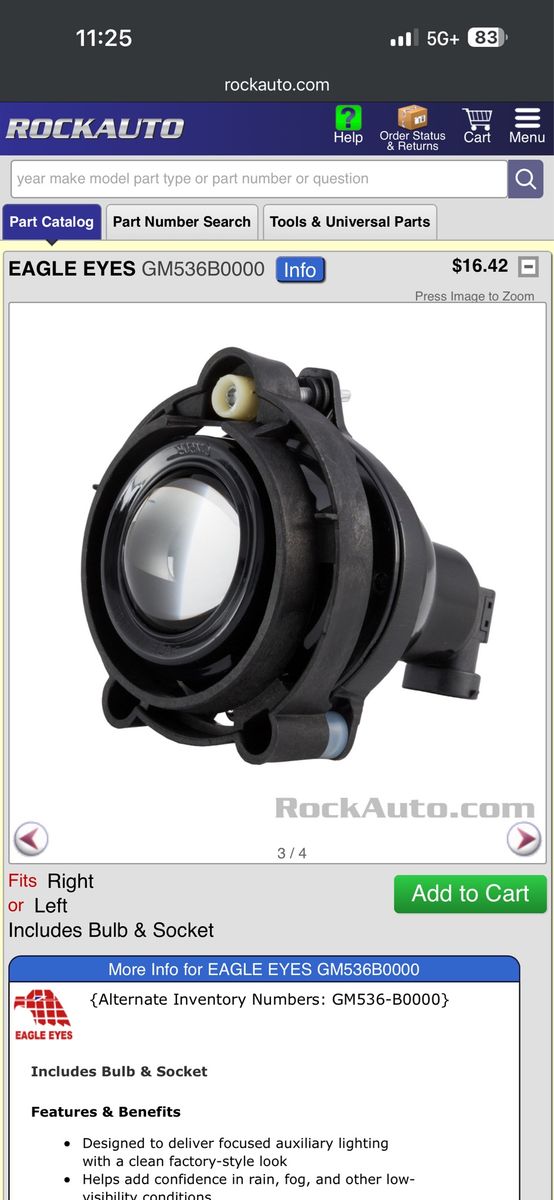 Fog lamp assembly