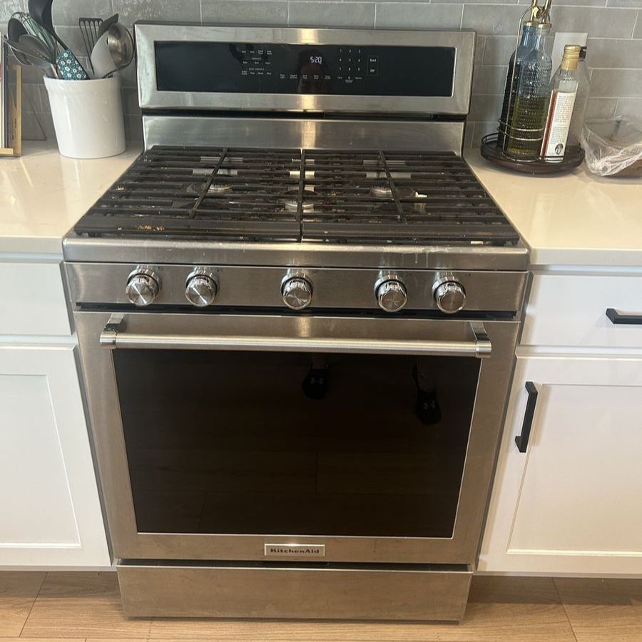KitchenAid 30-Inch 5-Burner Gas Convection Range - Stainless Steel
