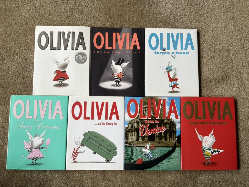 Seven Olivia Hardback Books
