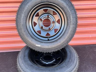 New Set of 2 Garvee 480-12 Trailer Tires with Rims
