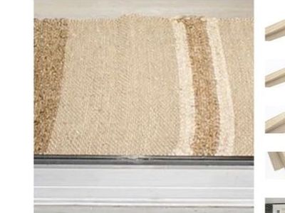 New Stagg Design Shop Striped Jute Rug 4'x6' Neutral Natural Fiber
