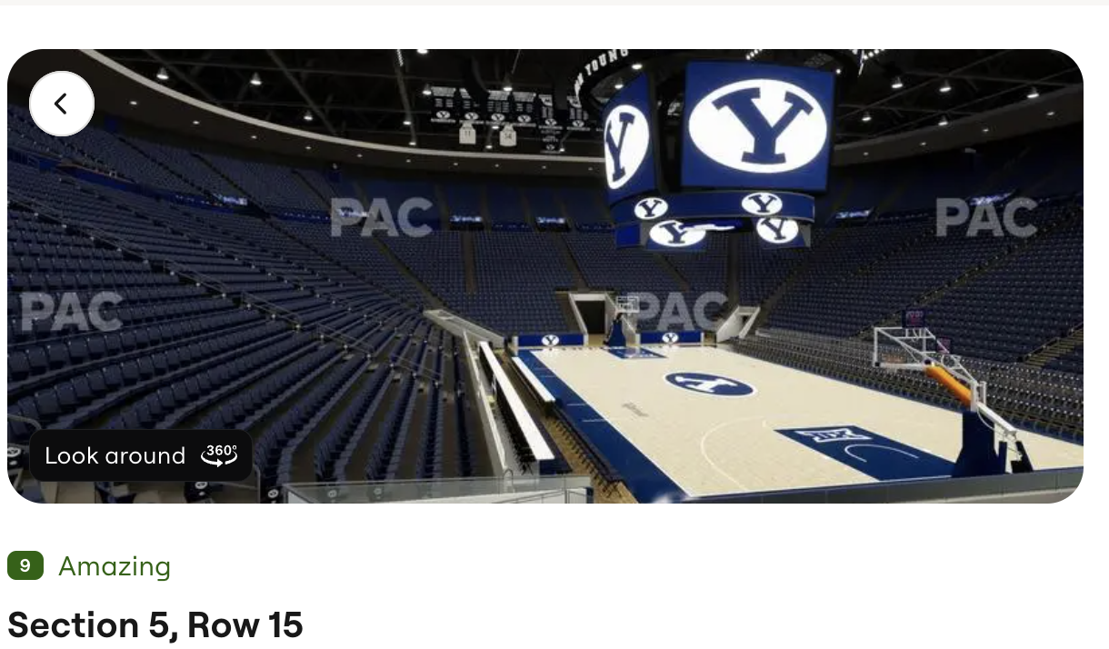 BYU vs Eastern Washington Game - 2 Lower bowl tickets
