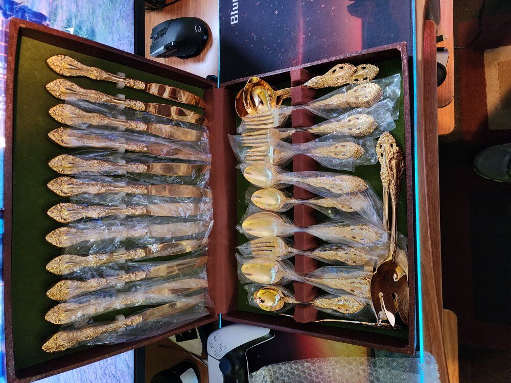 78 piece high quality golden life cutlery