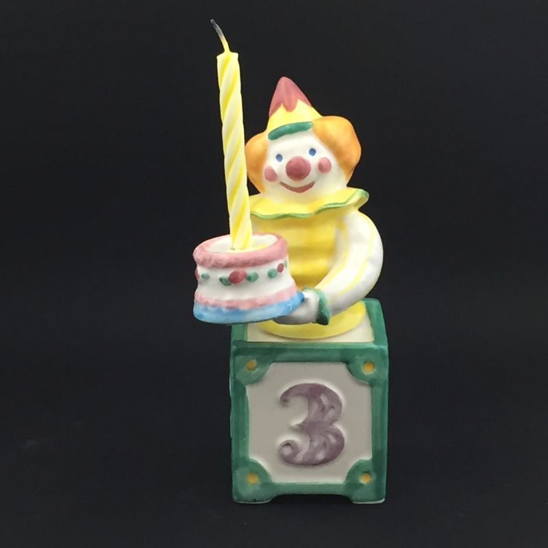 Vintage 1983 Avon Year to Year Birthday Candle Holder Clown