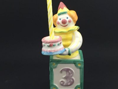 Vintage 1983 Avon Year to Year Birthday Candle Holder Clown