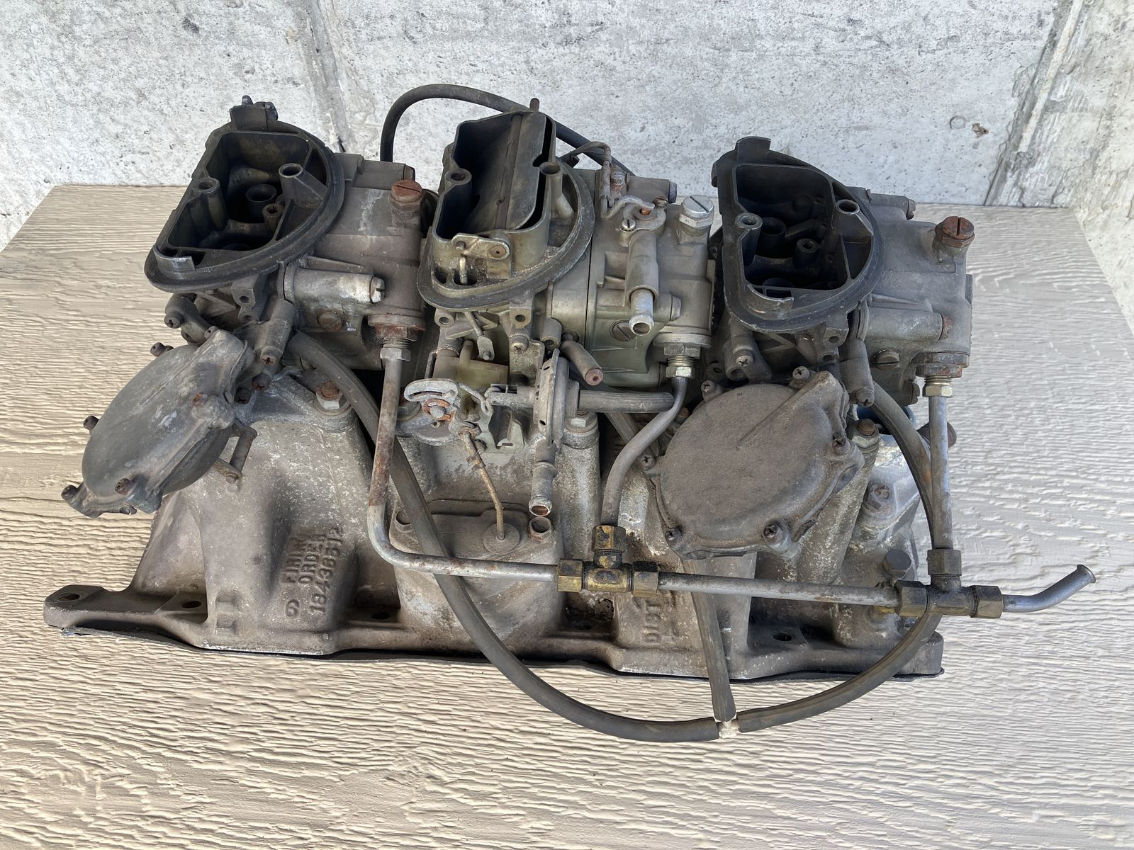 1970 Mopar 340 Six Pack Carburetor and Intake Manifold