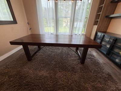 Wood Kitchen table, also matching mirror