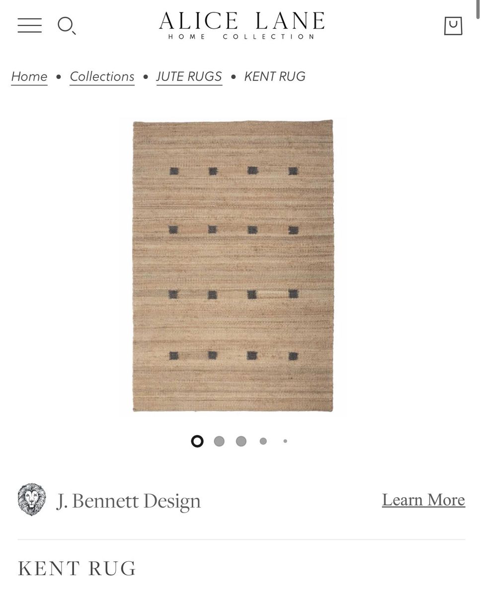 New Alice Lane Kent Jute rug 9x12