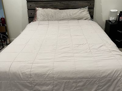 Queen Size Bed Frame, Matterss, And Box Spring