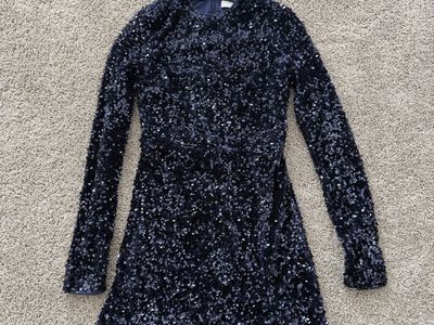 Rachel Parcell Navy Sequin Dress – Size XS NEW