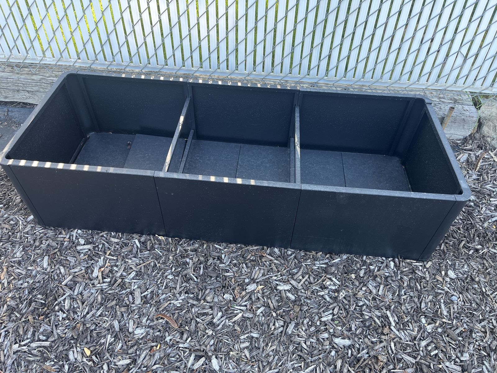 Large Black Metal Planter Box -