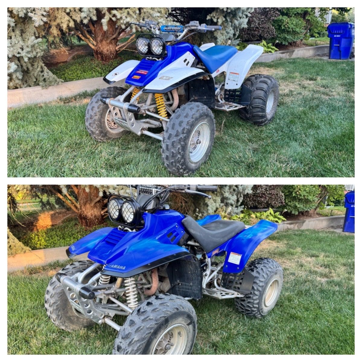 1999 & 2001 Yamaha Warrior 350 ATV Quad Blue and Blue/White  YFM350X