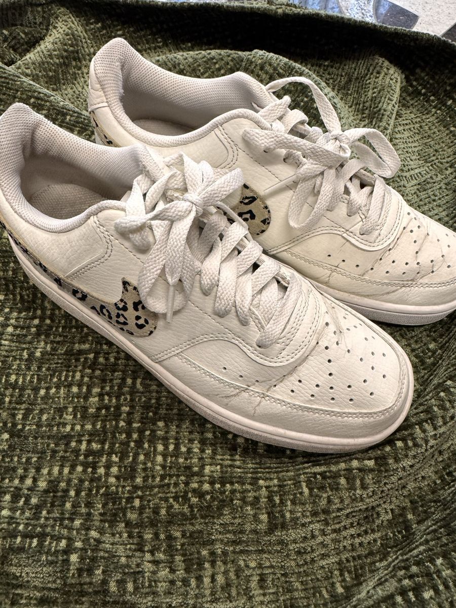 Nike Court Vision Low Leopard Swoosh - Womens 9