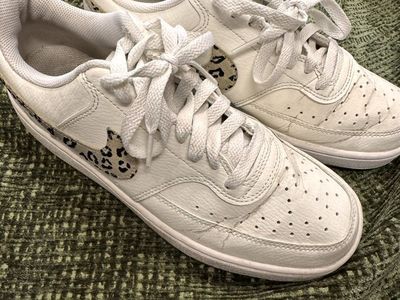 Nike Court Vision Low Leopard Swoosh - Womens 9