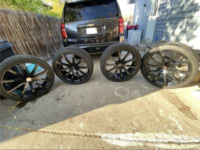 4 CVZV Black Wheels and Tires
