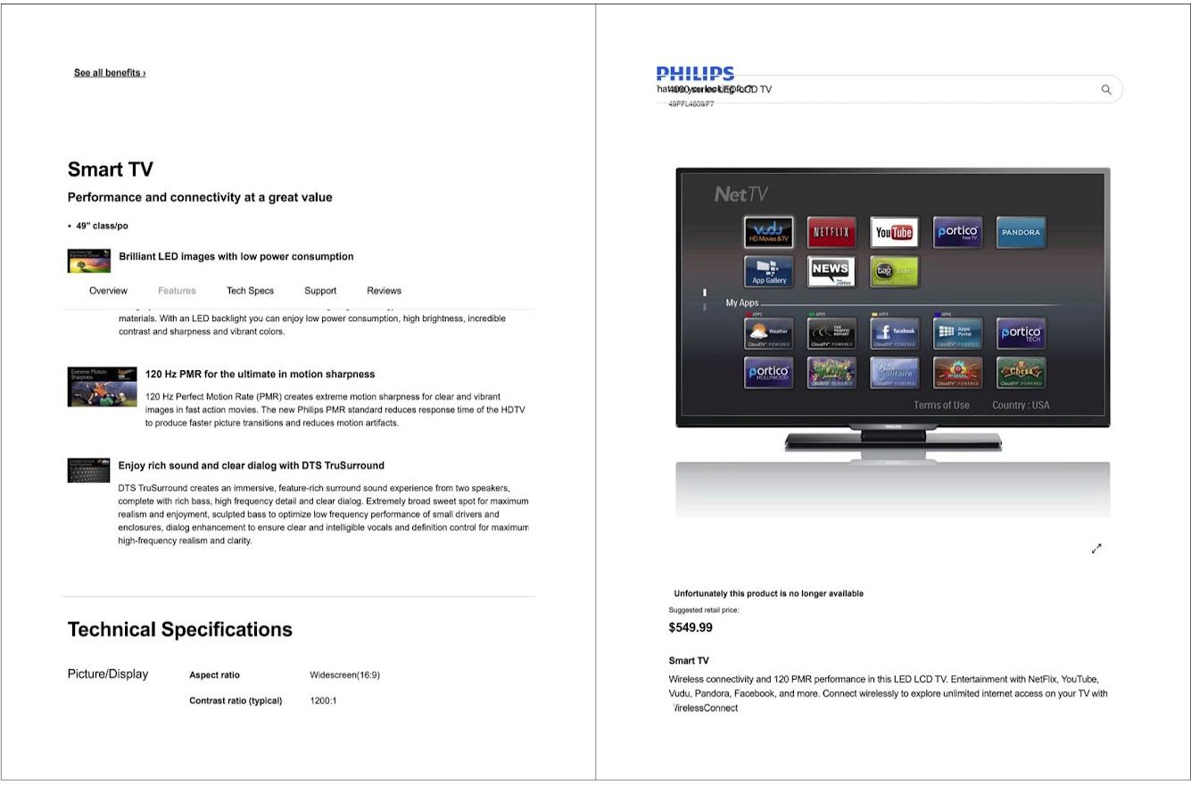 Phillips 49" LED HDTV