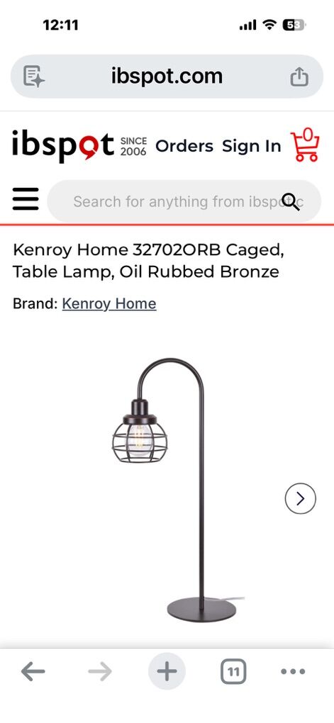 **NEW**Kenroy Home 32702ORB Caged, Table Lamp